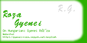 roza gyenei business card